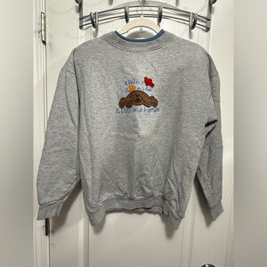 Vintage 90s M & C Sportswear A Dog Is A Person Sweater Womens M‎ Gray Sweatshirt